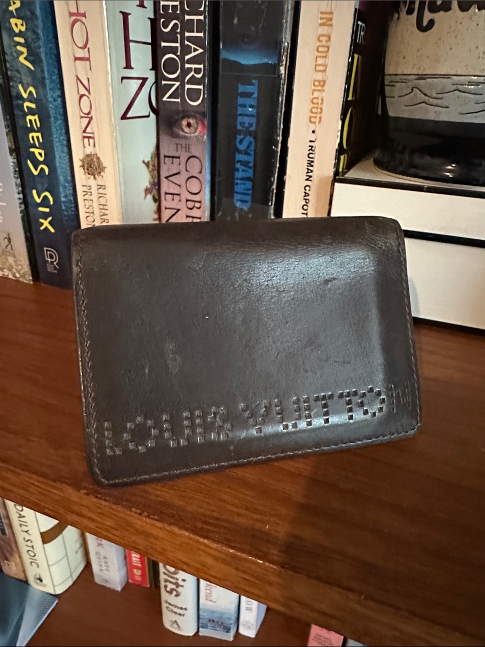 Louis Vuitton Brown Perforated Logo Leather Card & Key Holder